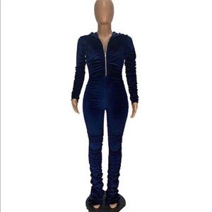 Velvet Stacked Jumpsuit